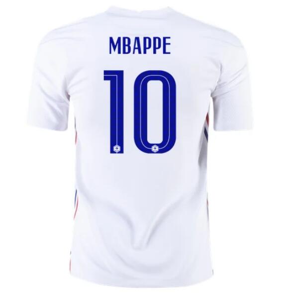 2020 Euro France Away Kit Soccer Jersey KYLIAN MBAPPÉ #10